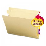 Smead Manila End Tab Classification Folders, Letter, Four-Section, 10/Box SMD26825