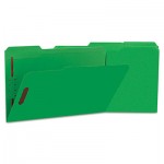 UNV13526 Manila Folders, 2 Fasteners, 1/3 Tab, Legal, Green, 50/BX UNV13526