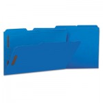 UNV13525 Manila Folders, 2 Fasteners, 1/3 Tab, Legal, Blue, 50/BX UNV13525