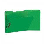 UNV13522 Manila Folders, 2 Fasteners, 1/3 Tab, Letter, Green, 50/BX UNV13522