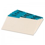 Oxford Manila Index Card Guides with Laminated Tabs, 1/3-Cut Top Tab, January to December, 4 x 6, Manila