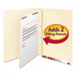 Smead Manila Self-Adhesive End/Top Tab Folder Dividers, 2-Sections, Letter, 100/Box SMD68027