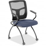 Lorell Mesh Back Nesting Chair with Armrests 84374010
