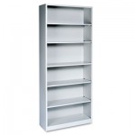 HON Metal Bookcase, Six-Shelf, 34-1/2w x 12-5/8d x 81-1/8h, Light Gray HONS82ABCQ