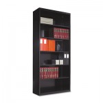 Tennsco Metal Bookcase, Six-Shelf, 34-1/2w x 13-1/2d x 78h, Black TNNB78BK
