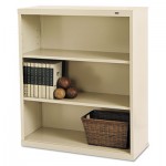 Tennsco Metal Bookcase, Three-Shelf, 34-1/2w x 13-1/2d x 40h, Putty TNNB42PY