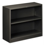 HON Metal Bookcase, Two-Shelf, 34-1/2w x 12-5/8d x 29h, Charcoal HONS30ABCS