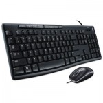 920-002714 MK200 Media Combo, Keyboard/Mouse, Wired, USB, Black LOG920002714