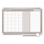 MasterVision Monthly Planner, 36x24, Silver Frame BVCGA0397830