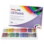 Pentel Oil Pastel Set With Carrying Case,45-Color Set, Assorted, 50/Set PENPHN50