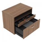 Open Office Series Low File Cabinet Credenza, 29 1/2x19 1/8x22 7/8,Modern Walnut ALELS583020WA