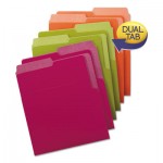 Smead Organized Up Heavyweight Vertical File Folders, 1/2-Cut Tabs, Letter Size, Assorted, 6/Pack SMD75406
