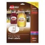 Avery Oval Labels w/ Sure Feed and Easy Peel, 2 x 3.33, Glossy White, 80/Pack AVE22820
