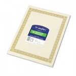 Geographics Parchment Paper Certificates, 8-1/2 x 11, Natural Diplomat Border, 50/Pack GEO21015