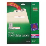 Avery Permanent File Folder Labels, TrueBlock, Laser/Inkjet, Orange Border, 750/Pack AVE5166