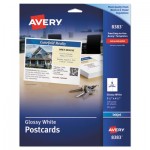 Avery Photo-Quality Glossy Postcards for Inkjet Printers, 4 1/4 x 5 1/2, White, 100/Pk AVE8383