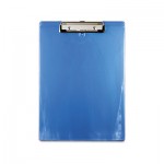 Saunders Plastic Clipboard, 1/2" Capacity, Holds 8 1/2w x 12h, Ice Blue SAU00439