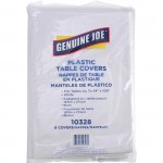 Genuine Joe Plastic Rectangular Table Covers 10328CT