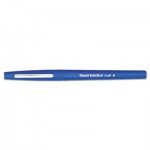 Paper Mate Point Guard Flair Porous Point Stick Pen, Blue Ink, Medium, Dozen PAP8410152