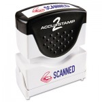 ACCUSTAMP2 Pre-Inked Shutter Stamp with Microban, Red/Blue, SCANNED, 1 5/8 x 1/2 COS035606
