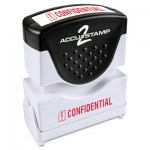 ACCUSTAMP2 Pre-Inked Shutter Stamp with Microban, Red, CONFIDENTIAL, 1 5/8 x 1/2 COS035574