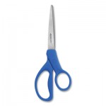 Westcott Preferred Line Stainless Steel Scissors, 8" Long, 3.5" Cut Length, Blue Straight Handles, 2/Pack ACM15452