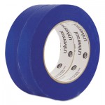 Premium Blue Masking Tape w/Bloc-it Technology, 24mm x 54.8m, Blue, 2/Pack UNVPT14025
