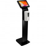 CTA Digital Premium Locking Floor Stand Kiosk with Automatic Soap Dispenser (Black) PAD-PSTTB