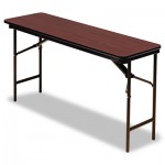 Iceberg Premium Wood Laminate Folding Table, Rectangular, 60w x 18d x 29h, Mahogany ICE55274