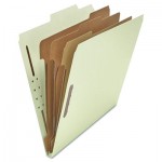 UNV10293 Pressboard Classification Folder, Letter, Eight-Section, Gray-Green, 10/Box UNV10293
