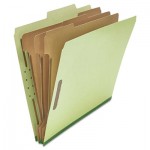 UNV10291 Pressboard Classification Folder, Letter, Eight-Section, Green, 10/Box UNV10291