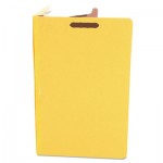 UNV10214 Pressboard Classification Folders, Legal, Four-Section, Yellow, 10/Box UNV10214