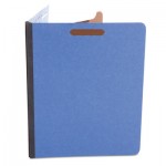 UNV10201 Pressboard Classification Folders, Letter, Four-Section, Cobalt Blue, 10/Box UNV10201