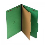 UNV10212 Pressboard Folder, Legal, Four-Section, Emerald Green, 10/Box UNV10212