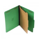 UNV10202 Pressboard Folder, Letter, Four-Section, Emerald Green, 10/Box UNV10202