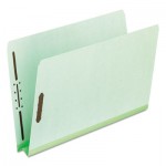 Pressboard Folders, 2 Fasteners, 2" Expansion, Full Cut, Letter, Green, 25/Box PFX17180