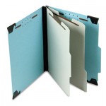 Pendaflex Pressboard Hanging Classi-Folder, 2 Divider/6-Sections, Letter, Blue PFX59252