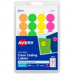 Avery Print or Write Round Color Coding Label 5474