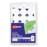 Avery Printable Mailing Seals, 1" dia., White, 15/Sheet, 40 Sheets/Pack, (5247) AVE05247