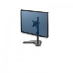 Fellowes Professional Series Single Freestanding Monitor Arm, For 32" Monitors, 11" x 15.4" x 18.3", Black, Supports 17