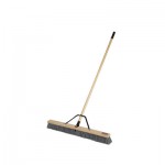 Rubbermaid Commercial Push Brooms, 36" Brush, PP Bristles, For Rough Floor Surfaces, 62" Wood Handle, Natural RCP2040044