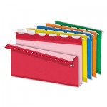 Pendaflex Ready-Tab Hanging File Folders, 2" Capacity, 1/6 Tab, Legal, Assorted, 20/Box PFX42702