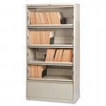 Receding Lateral File with Roll Out Shelves 43512