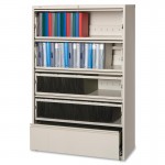 Receding Lateral File with Roll Out Shelves 43516