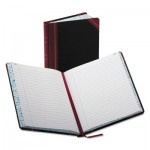 Boorum & Pease Record/Account Book, Record Rule, Black/Red, 300 Pages, 9 5/8 x 7 5/8 BOR38300R