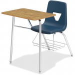Lorell Rectangular Medium Oak Top Student Combo Desk 99914