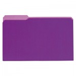 UNV15305 Recycled Interior File Folders, 1/3 Cut Top Tab, Legal, Violet, 100/Box UNV15305