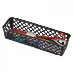 Officemate Recycled Supply Basket, 10.125" x 3.0625" x 2.375", Black, 3/Pack OIC26200