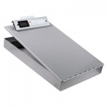 Saunders Redi-Rite Aluminum Storage Clipboard, 1" Capacity, Holds 8-1/2w x 12h, Silver SAU11025