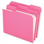 Pendaflex Reinforced Top Tab File Folders, 1/3 Cut, Letter, Pink, 100/Box PFXR15213PIN